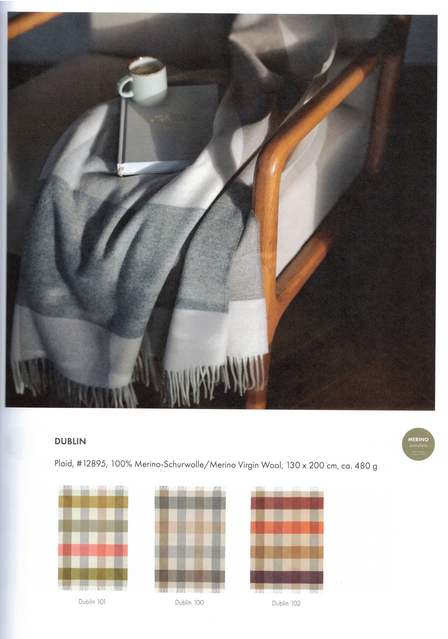 Eagle Produkts DUBLIN Plaid Karomuster-100% Virgin Wool- 3 Farben