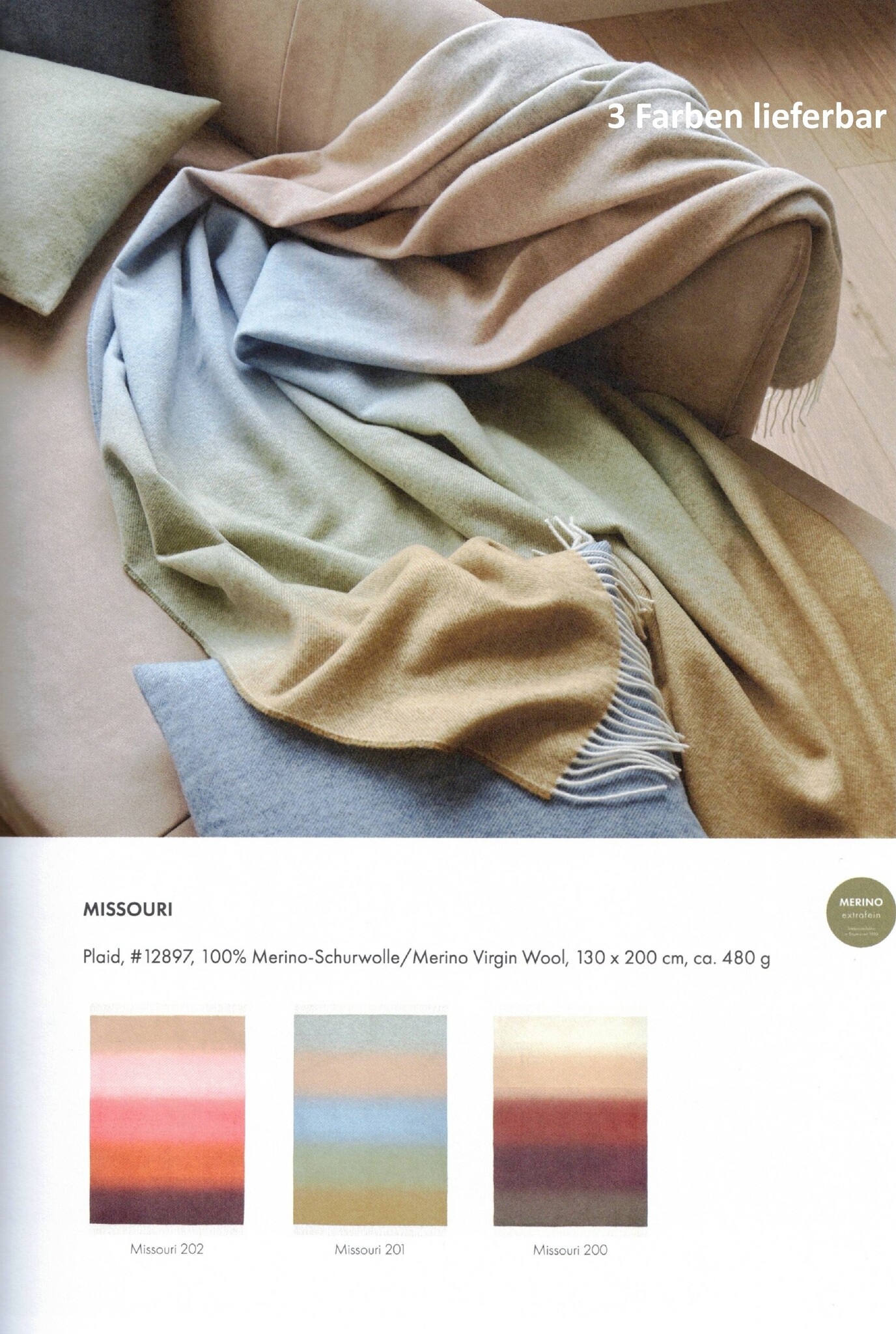 Eagle Produkts MISSOURI Plaid Karomuster-100% Virgin Wool- 3 Farben