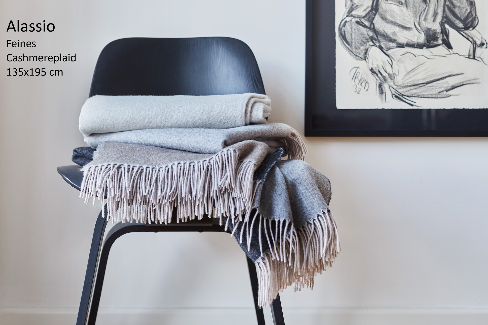 Eagle Produkts Kuschelplaid Wendeplaid Cashmere /Wolle Alassio