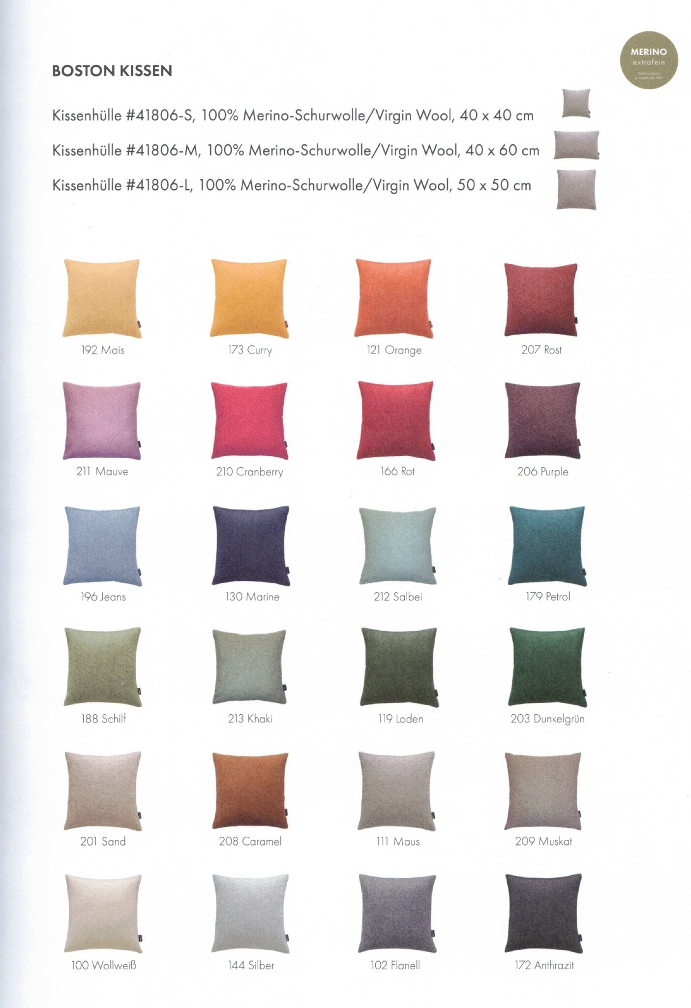 Eagle Produkts  Kissenbezug Boston Lammwolle-40x40 cm