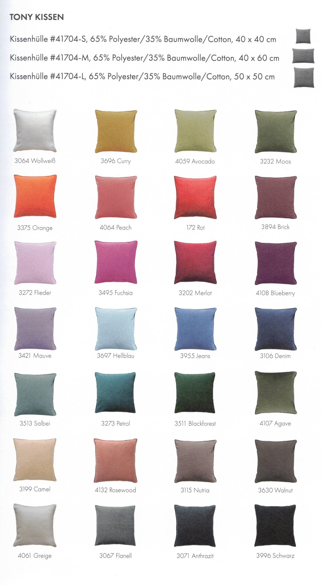 Eagle Produkts  Weiche Fleece Kissen TONY waschbar 65%Poly/35% Baumwolle 28 Farben