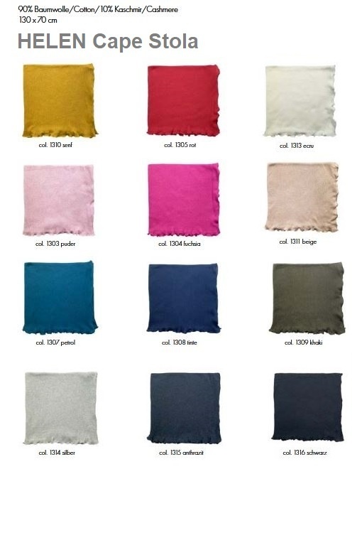 Eagle Produkts   Poncho Helen-Baumwolle-Cashmere - 12 Farben lieferbar