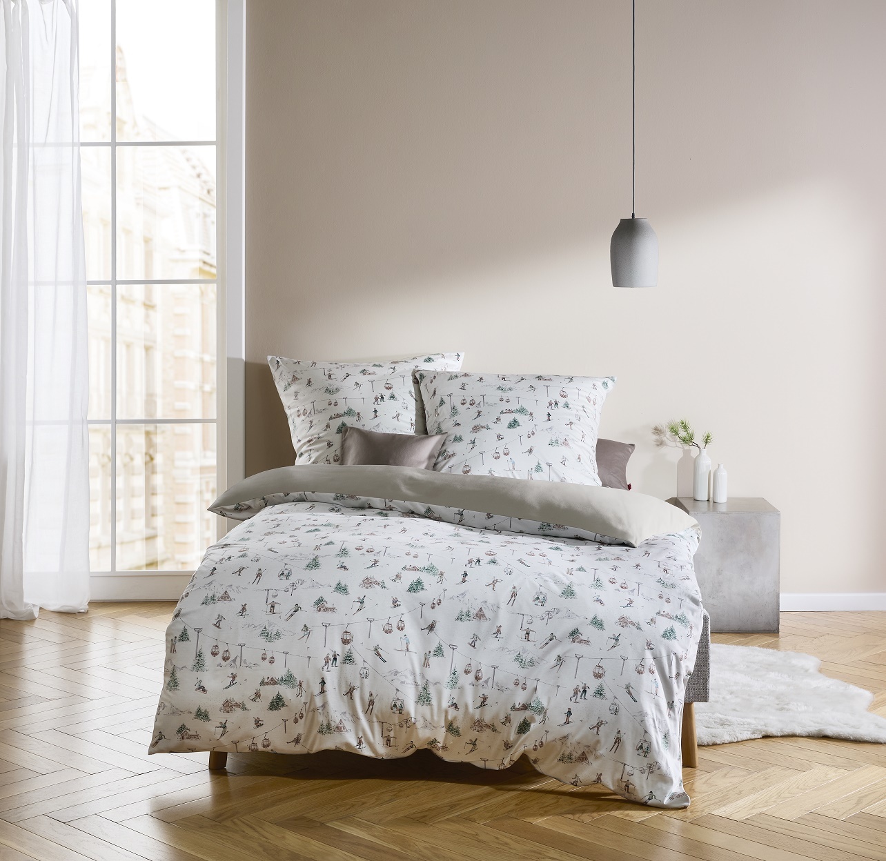 fleuresse – Hochwertige Bettwäsche Fleuresse Interlock Jersey Bettwäsche Modern Elegance J  174574-5 Grün