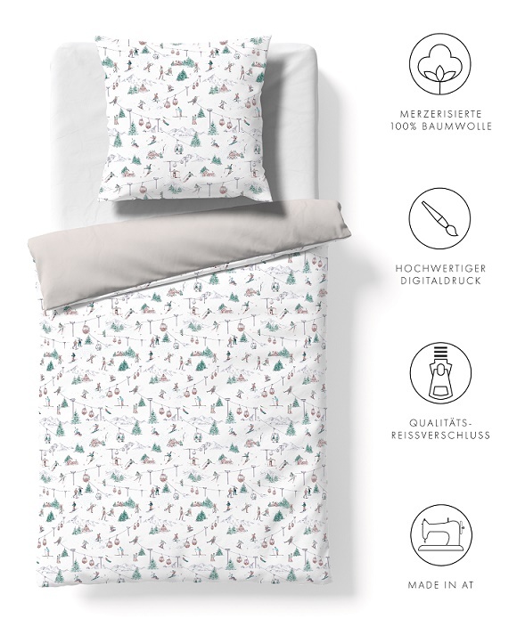 fleuresse – Hochwertige Bettwäsche Fleuresse Interlock Jersey Bettwäsche Modern Elegance J  174574-5 Grün