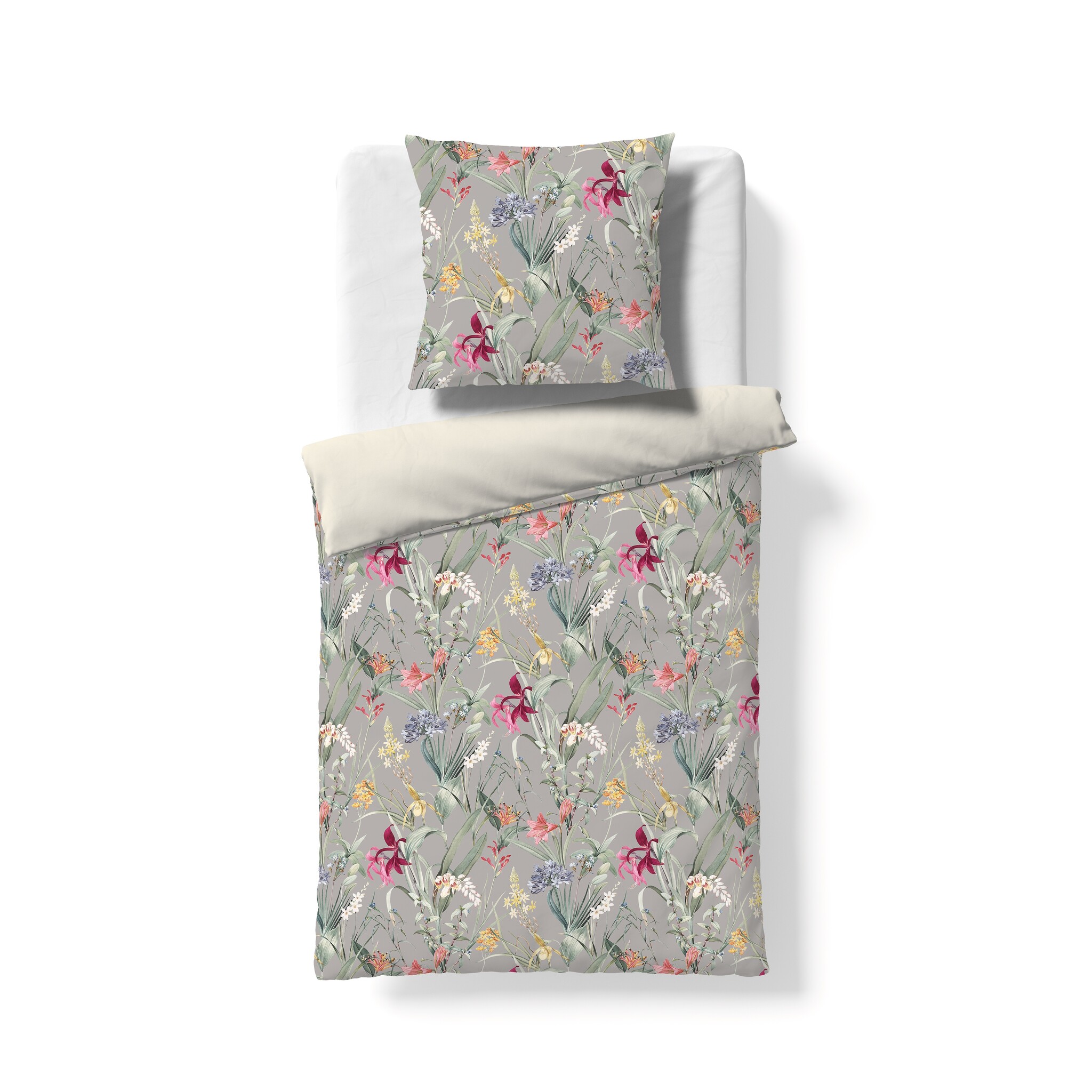 fleuresse – Hochwertige Bettwäsche Fleuresse Interlock Jersey Bettwäsche Modern Elegance J  174575-9 Bunt