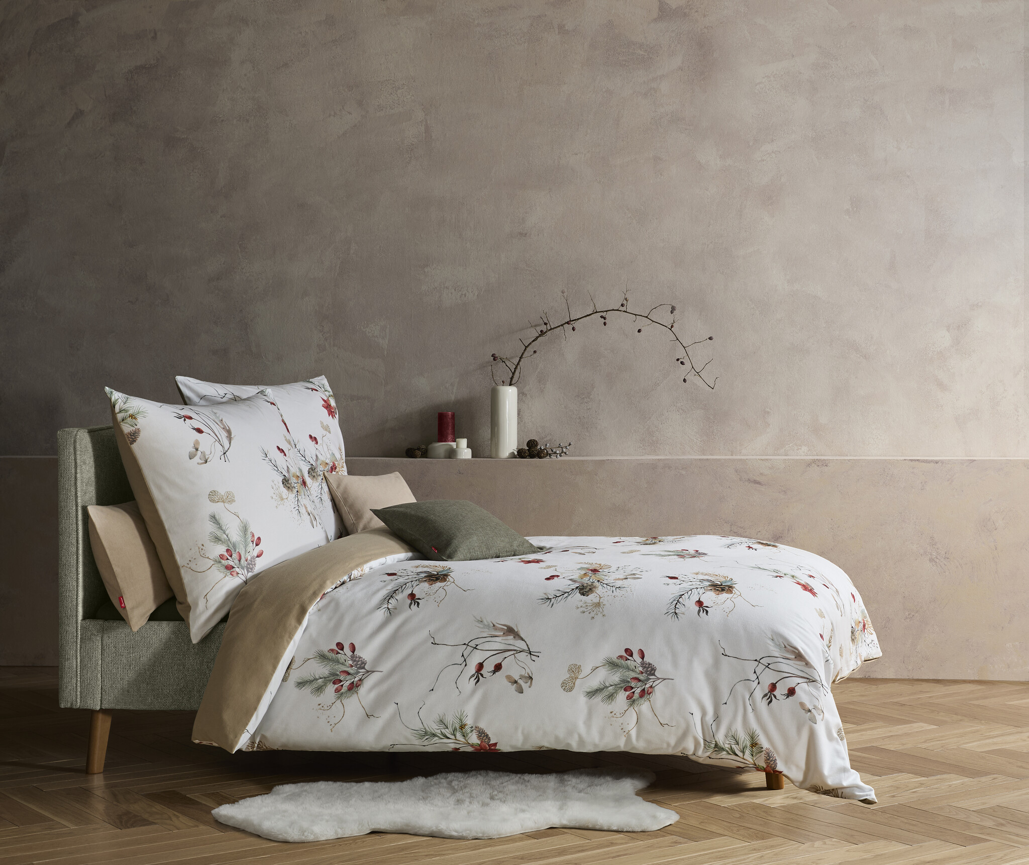 fleuresse – Hochwertige Bettwäsche Fleuresse Valencia Samt-Flanell mit Digitaldruck 584572-9 Bunt