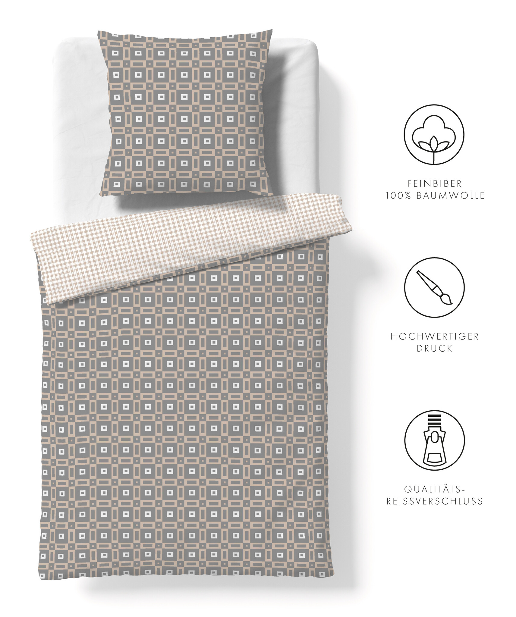 fleuresse – Hochwertige Bettwäsche Fleuresse ASPEN - Feinbiber Bettwäsche 434555-7