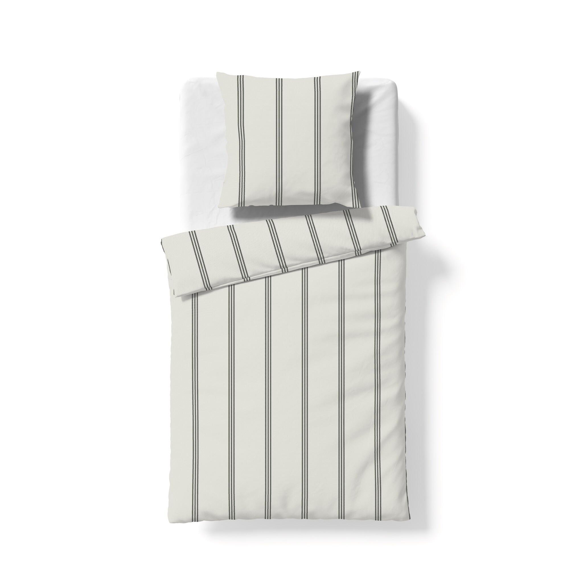 fleuresse – Hochwertige Bettwäsche Fleuresse LECH - Flanell Bettwäsche -fein gestreift- 2 Farben