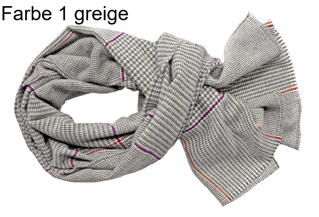 Eagle Produkts Modischer Schal Merino-Schurwolle  gemustert - in vielen Farben lieferbar