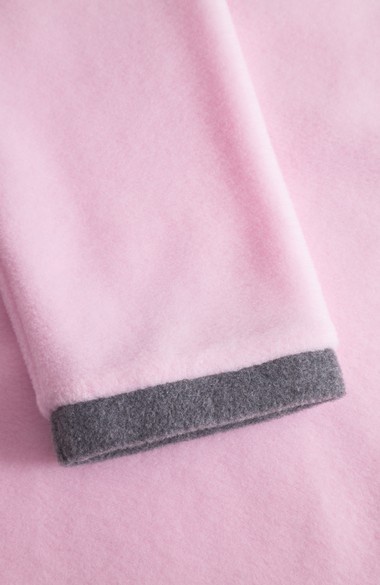 Féraud - Rösch Angebot-Reduziert ! Größe 46 FÉRAUD Kuscheliger Bademantel lang Hausmantel mit Reißverschluß Fleece Fb.pale-rose