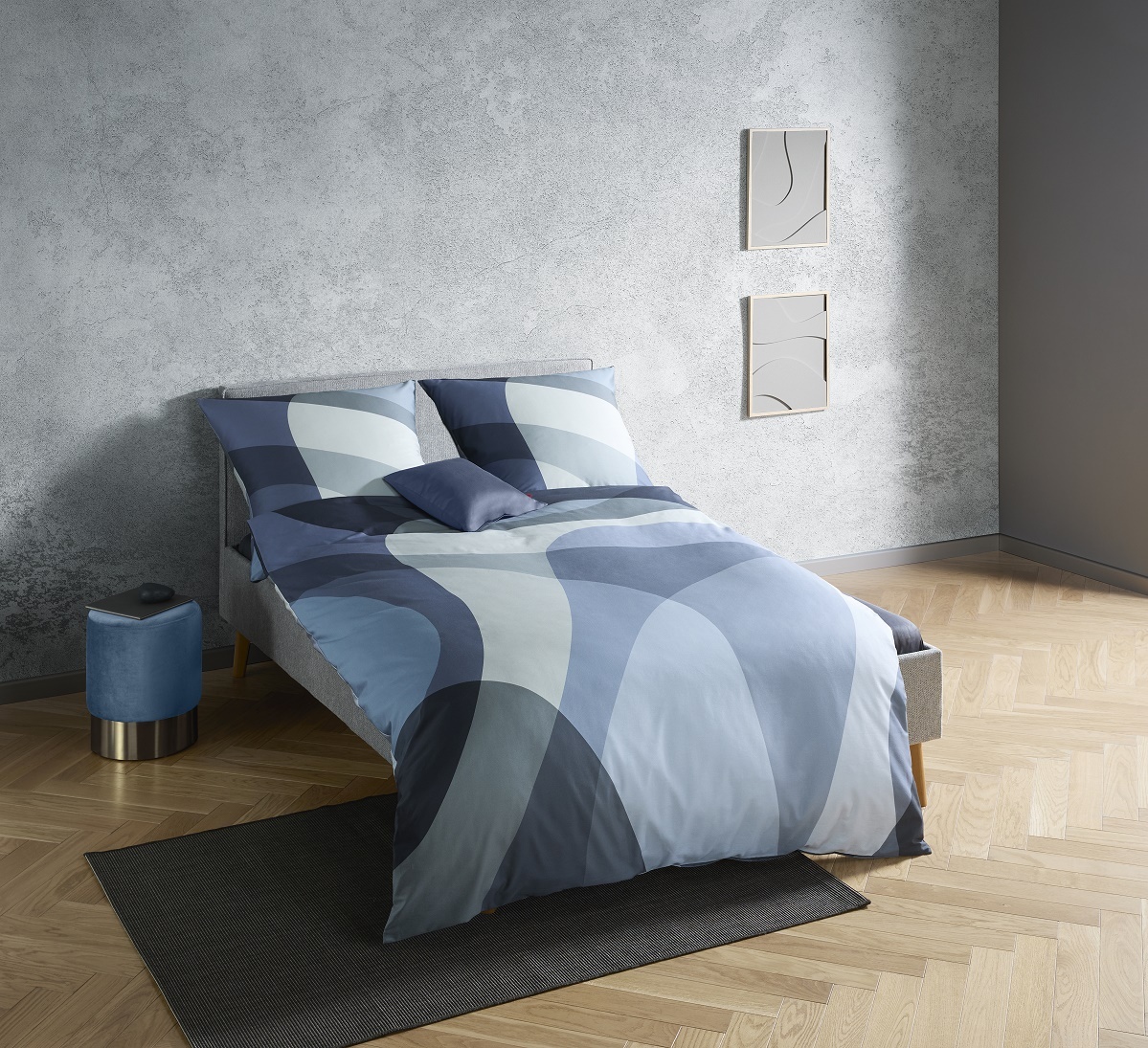 fleuresse – Hochwertige Bettwäsche Fleuresse BED ARTS - Mako-Satin - 114571-2 Blau