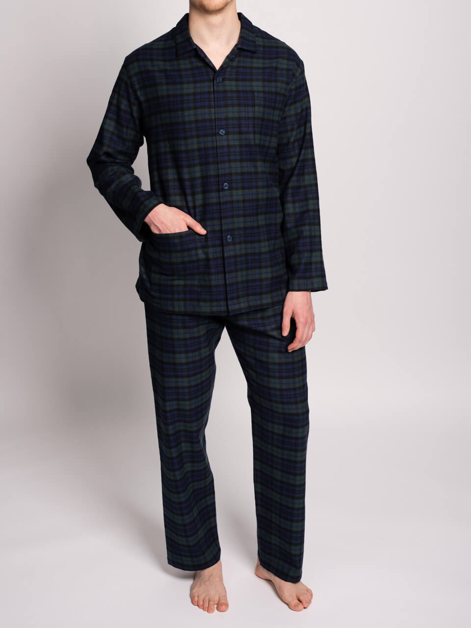 Novila   Herren Schlafanzug Gr.46-60 Novila Max 8030/24.212-Grün