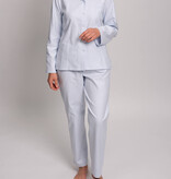 Novila Damen Schlafanzug Flanell Helena 8602 Hellblau  Gr.36-46