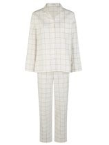 Novila Damen Schlafanzug Flanell Helena 8645 fein karriert  Gr.36-46