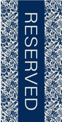 Egeria Strandliegetuch "RESERVED" dark-blue  75x150cm