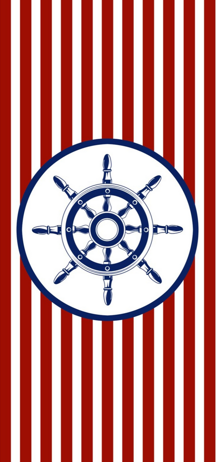 Egeria Strandliegetuch "Rudder""Ruder" Bordeaux  75x150 cm