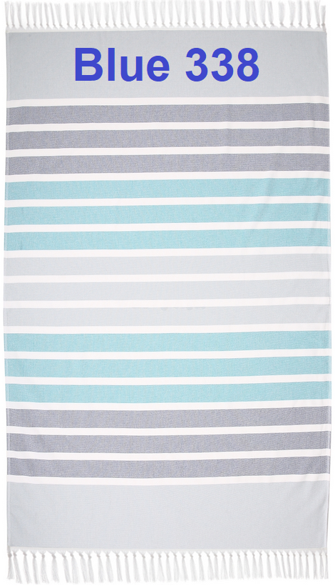 Egeria Egeria Strand-Hamamtuch MAI – Baumwoll-Hamamtuch mit Frottee & Fransen