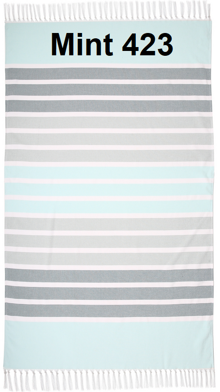 Egeria Egeria Strand-Hamamtuch MAI – Baumwoll-Hamamtuch mit Frottee & Fransen