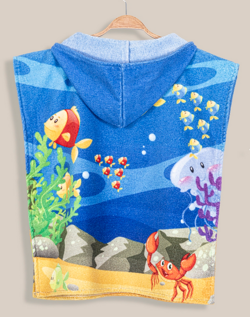 Egeria Egeria Kinder Poncho Meerjungfrau 100%-Biobaumwolle