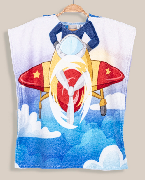 Egeria Egeria Kinder Poncho Pilot-Flieger 100%-Biobaumwolle