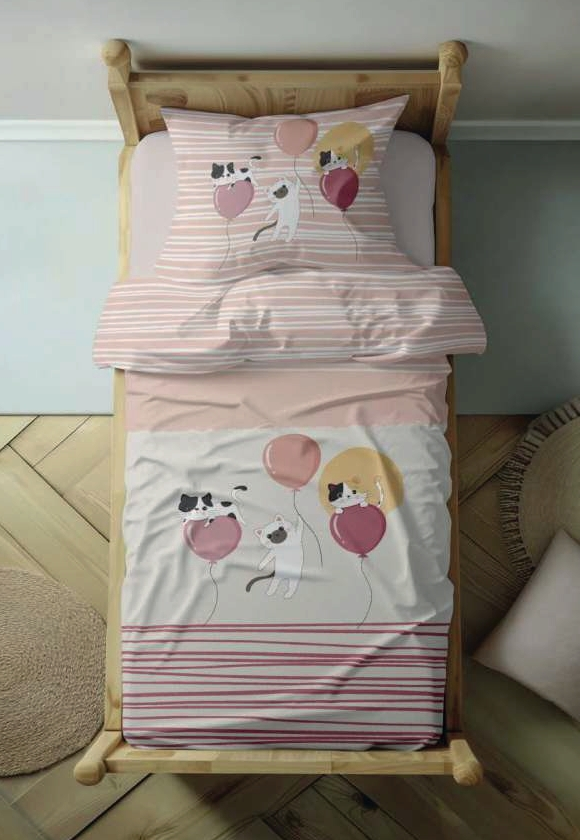 Egeria Egeria Kinder Bettwäsche Kitty Catty Mako-Satin 100x135