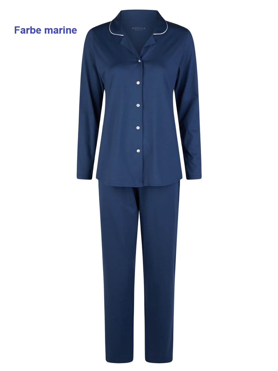 Novila    Novila Damen-Pyjama 8711 - feiner Single Jersey - in 3 Farben lieferba