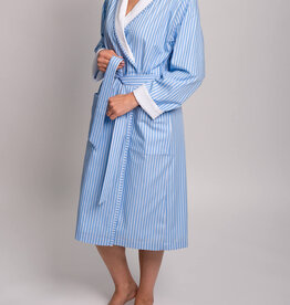 Novila Novila Damen Hausmantel Sonja 8046 Farbe hellblau Baumwolle