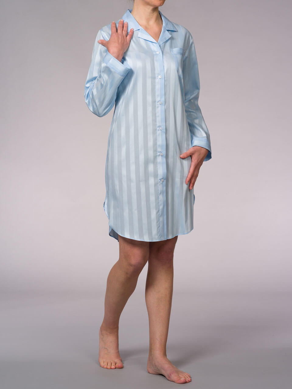 Novila Damen Nachthemd  Novila Cindy Voile-Satin