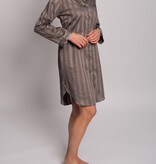 Novila  Novila Cindy 8367 Nachthemd 95 cm Voile Streifen taupe – Elegantes Damen-Nachthemd