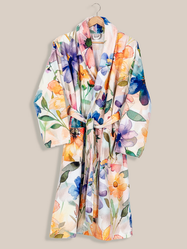 Egeria Egeria Cosmos Bademantel mit Schalkragen aus Velours