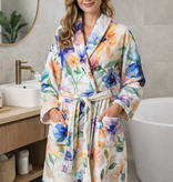 Egeria Egeria Cosmos Bademantel mit Schalkragen aus Velours