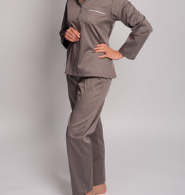 Novila Eleganter Novila Damenpyjama „Petra 8586“ in Taupe.