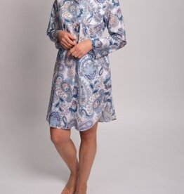 Novila Novila  Damen Nachthemd Paisley 8667 – Premium Baumwolle Satin Nachtwäsche