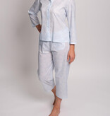 Novila Novila Damen Pyjama Hellblau – Leichter Baumwollbatist Schlafanzug