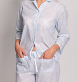 Novila Novila Damen Pyjama Hellblau – Leichter Baumwollbatist Schlafanzug