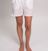 Novila  Novila Musselin Sommer Homewear Set 9022 – kurz - Bluse & Shorts aus Baumwoll-Musselin | Weiß