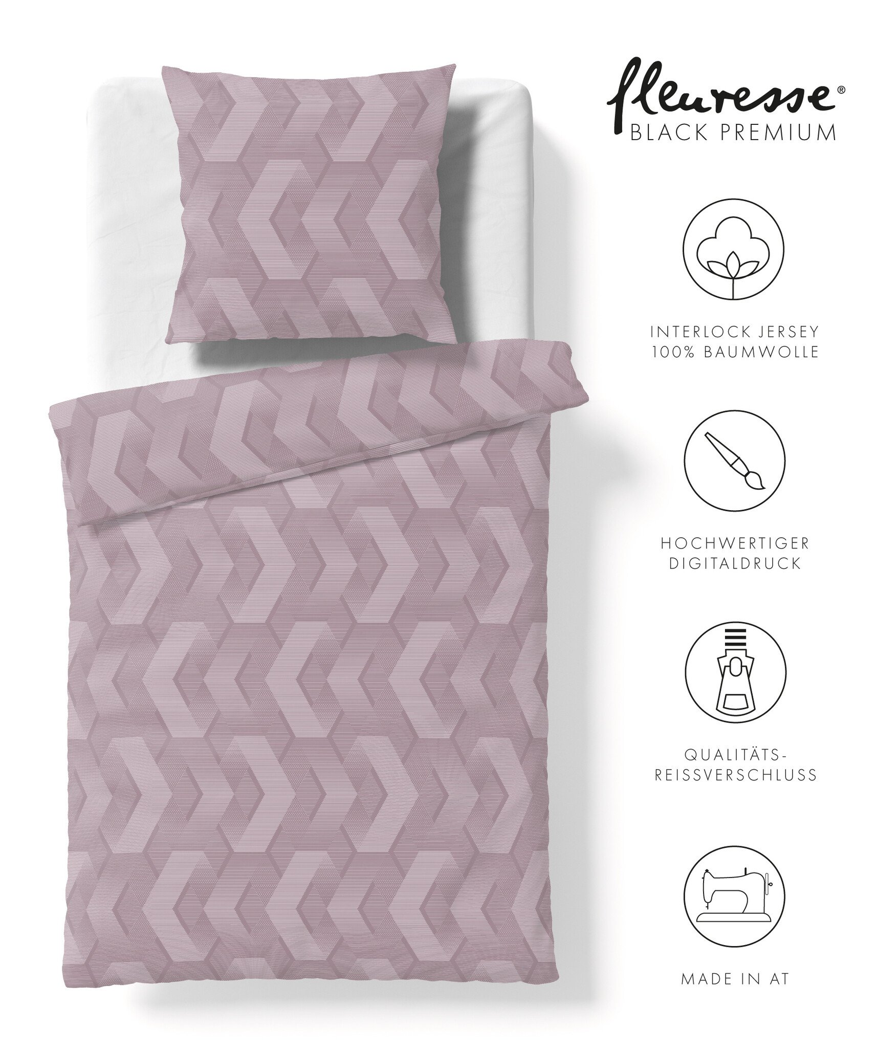 Fleuresse Bettwäsche Fleuresse Black Premium Bettwäsche 2026 – Interlock Jersey 74597