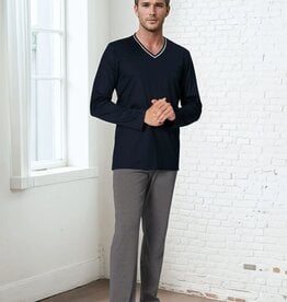 Novila Herren Pyjama Novila Jan 8101-65 - Hochwertiger  bügelfreier Jersey