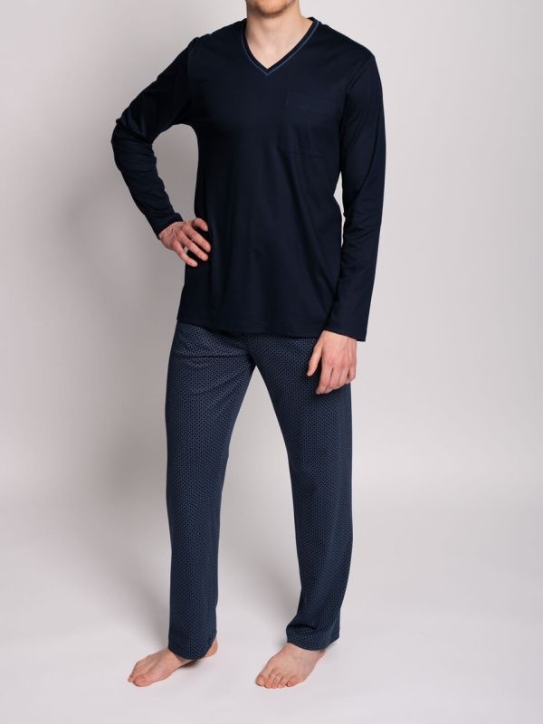 Novila  Herren Pyjama Novila Jan 8102-65 - Schicker Jersey Pyjama