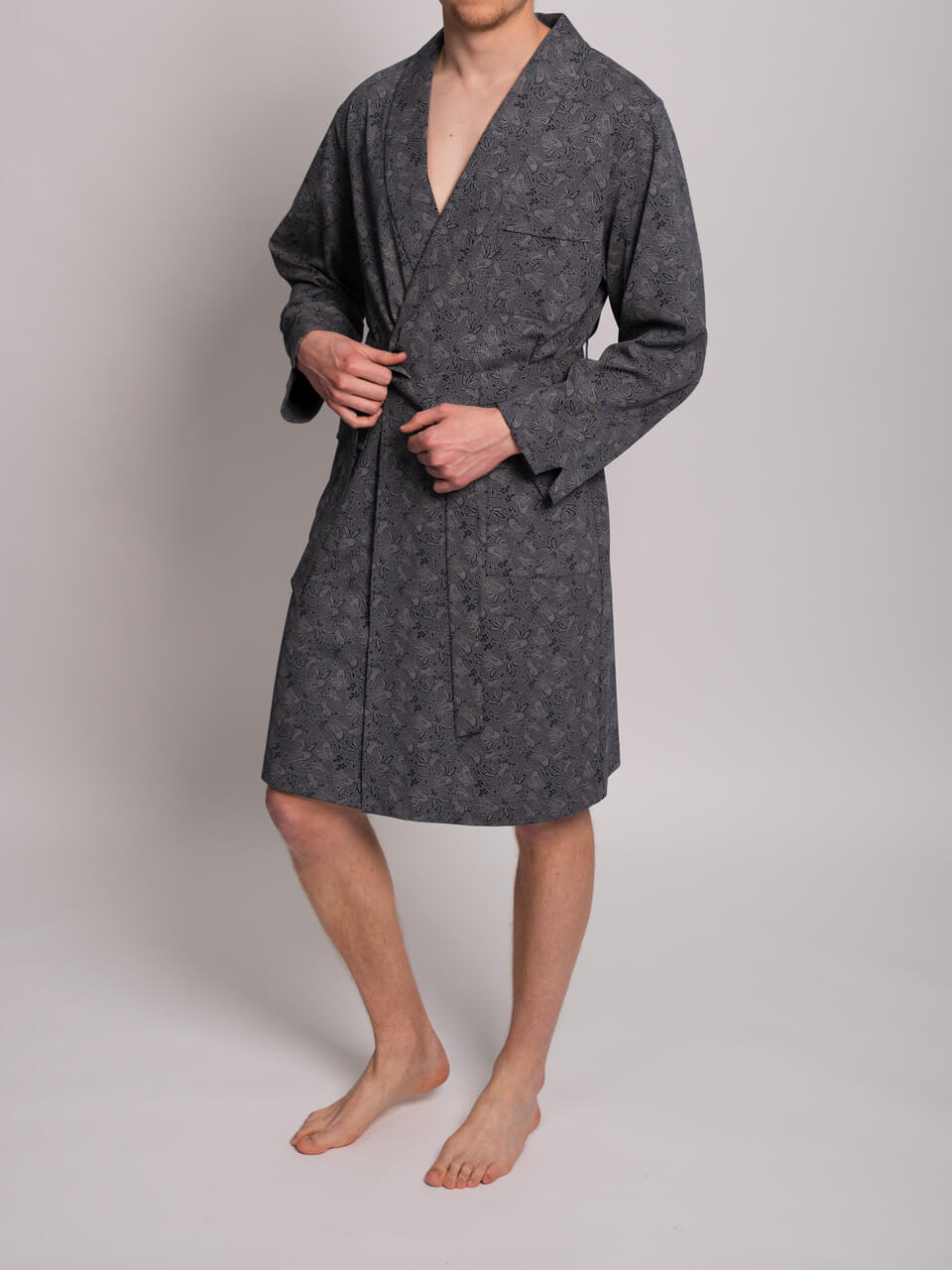 Novila  Novila Hausmantel Lord 8103 – ungefüttert   Herren Morgenmantel Jersey