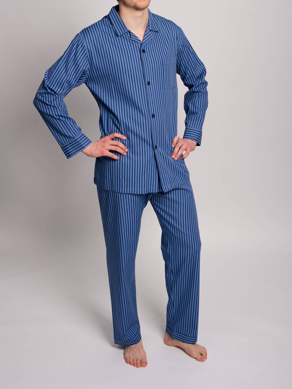 Novila Herren Schlafanzug Pyjama Ralph 8046 dunkelblau 105