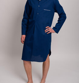 Novila Herren Nachthemd Novila Paul 8058--Uni Popeline-marine 4