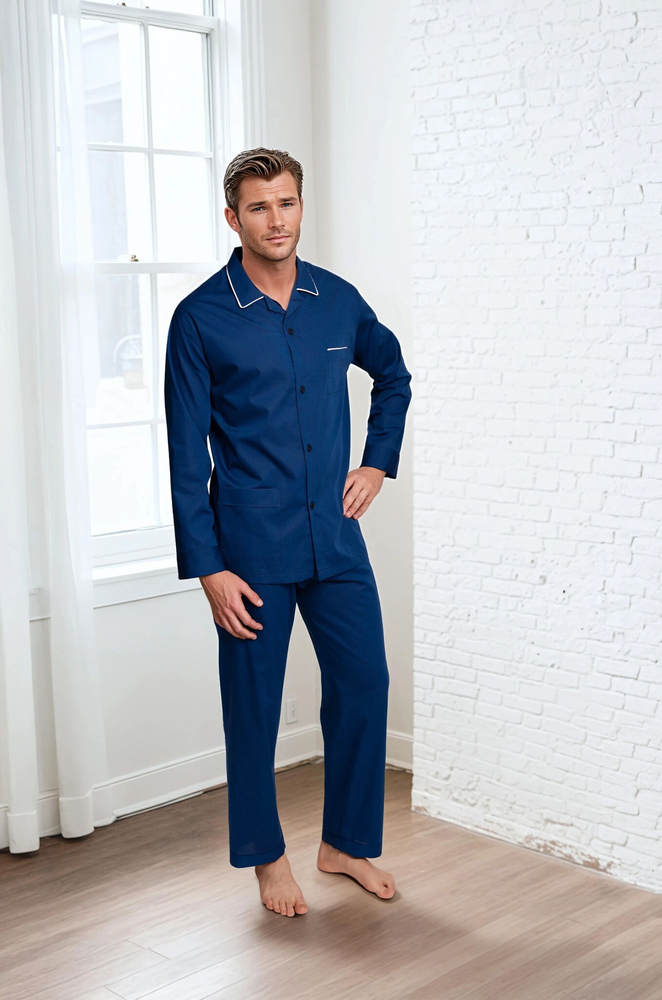 Novila  Herren Schlafanzug Pyjama Patrick 8058 marine 4