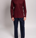 Novila   Herren Schlafanzug Novila Alexander 8150 - Kombi Oberteil  Jersey , Hose Stoff Satin