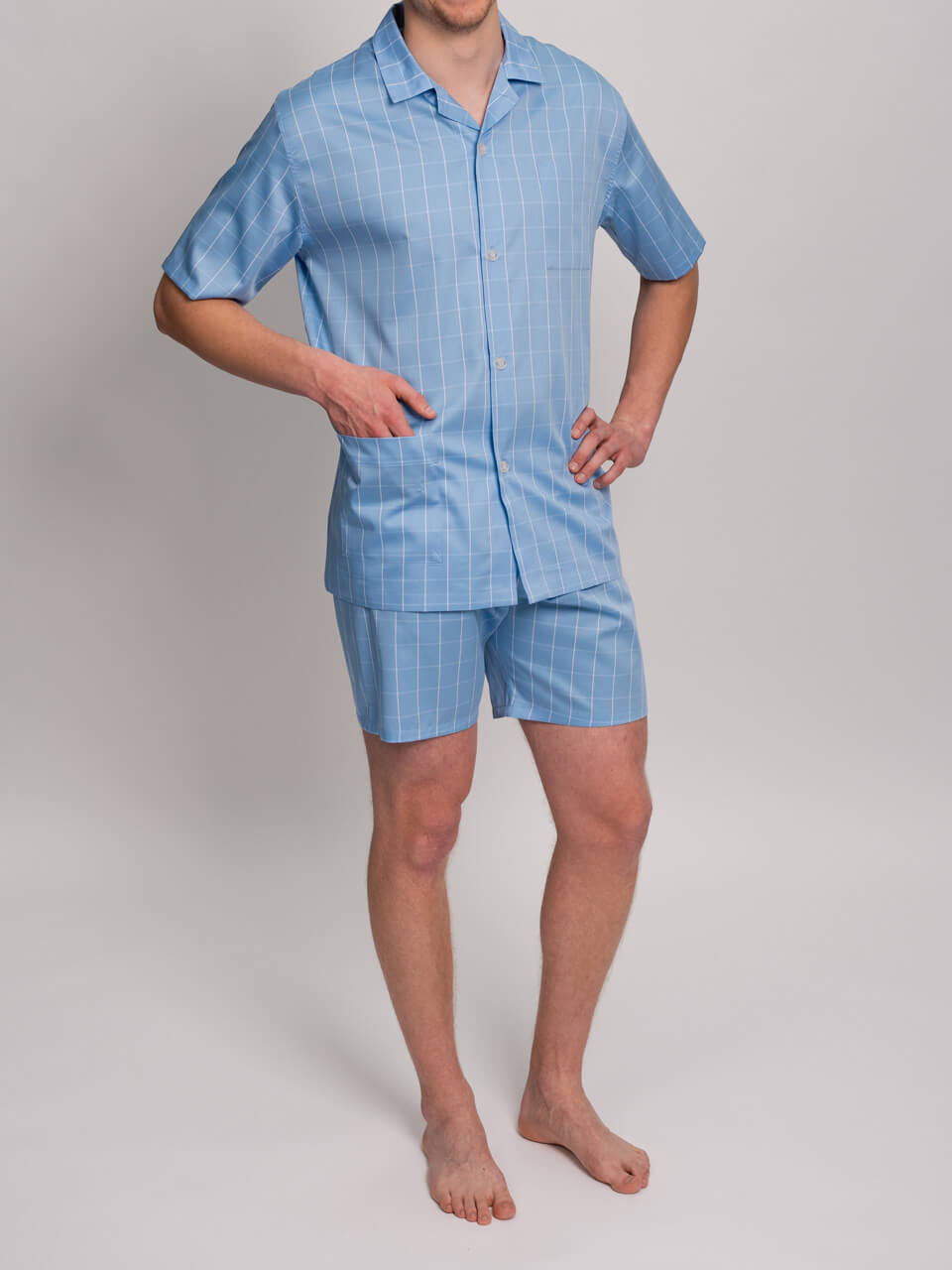 Novila  Herren Pyjama kurz 1/2 Novila Marco 8151/15 hellblau 202