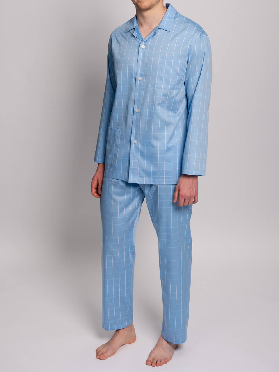 Novila  Herren Pyjama lang 1/1 Novila Max 8151/15 hellblau 202