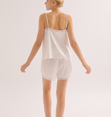 Sichou Seidenmanufaktur  Damen Pyjama Spitze reine Maulbeerseide - Marie weiß