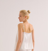 Sichou Seidenmanufaktur  Damen Pyjama Spitze reine Maulbeerseide - Marie weiß