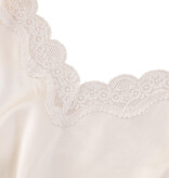 Sichou Seidenmanufaktur  Damen Pyjama Spitze reine Maulbeerseide - Marie weiß