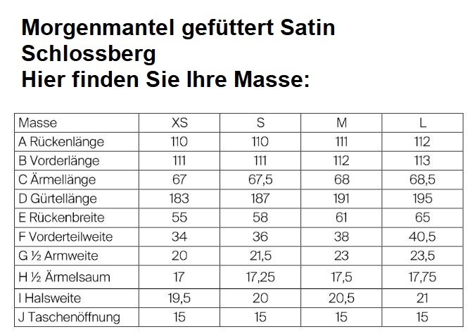 Schlossberg  Damen Hausmantel gefüttert - Schlossberg IMA - Satin Innenfutte